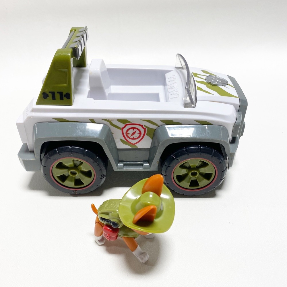 Paw Patrol Tracker Figure Cruiser Pull Back Sounds Jungle Jeep Spin Master - Picture 2 of 4